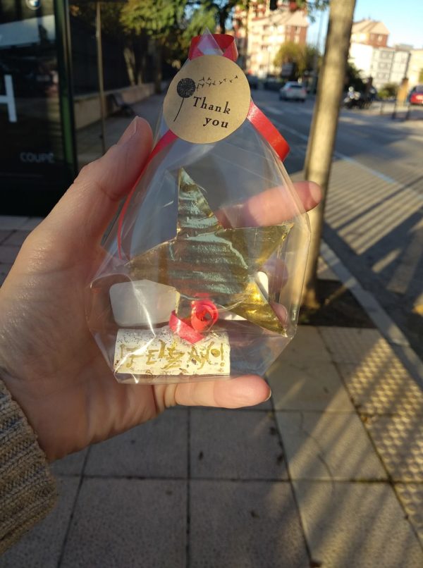 Adorno navideño con mensaje